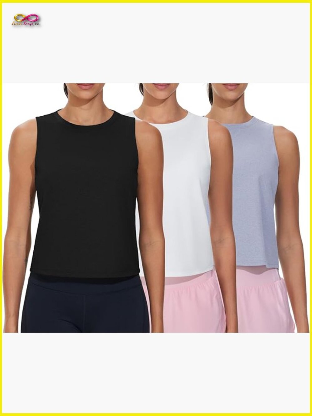 Workout Tank Tops 3 Pack Quick Dry Athletic Running Sleeveless Shirts Loose Fit